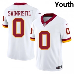 Mike Sainristil Washington Commanders #0 Youth Pro Cut Football Stitched Jersey - White Edition 20775152