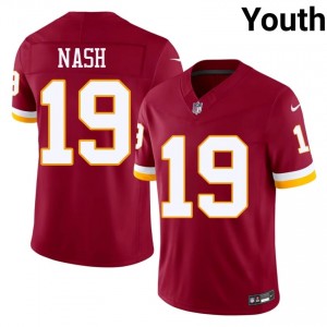 Washington Commanders Nick Nash #19 Youth Durable Football Embroidery Jersey - Burgundy Edition 43952040