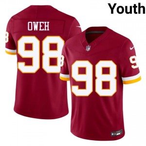 Washington Commanders Odafe Oweh #98 Youth Player Football Embroidery Jersey - Burgundy Edition 82632685