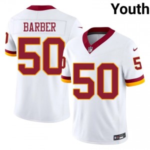 Ricky Barber WAS #50 Youth Durable Football Stitched Jersey - White Edition 61220273