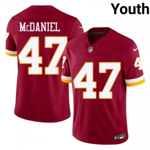 Commanders Robert McDaniel #47 Youth Authentic Football Embroidery Jersey - Burgundy Edition 70821862