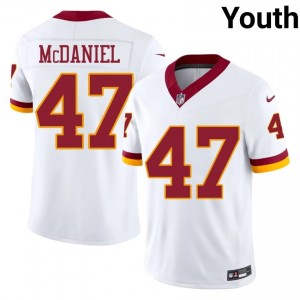 Robert McDaniel WAS Commanders #47 Youth Limited Football Stitched Jersey - White Edition 87079190