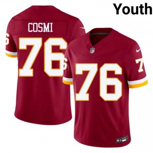 Washington Commanders Sam Cosmi #76 Youth NFL Football Embroidery Jersey - Burgundy Edition 66387108