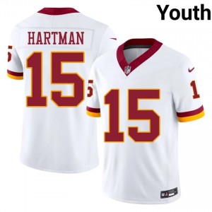 Sam Hartman Washington Commanders #15 Youth Iconic Football Stitched Jersey - White Edition 69878874