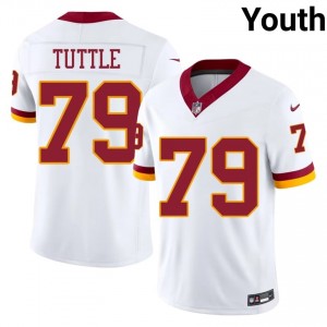 Shy Tuttle WAS Commanders #79 Youth Player Football Stitched Jersey - White Edition 45675878