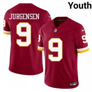 WAS Sonny Jurgensen #9 Youth Essential Football Embroidery Jersey - Burgundy Edition 92368369