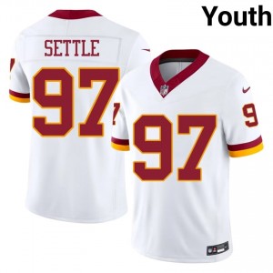Tim Settle Washington Commanders #97 Youth Exclusive Football Stitched Jersey - White Edition 65925488