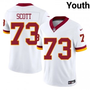 Trent Scott WAS Commanders #73 Youth Iconic Football Stitched Jersey - White Edition 51021678