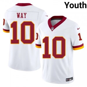 Tress Way Commanders #10 Youth Authentic Football Stitched Jersey - White Edition 43741122