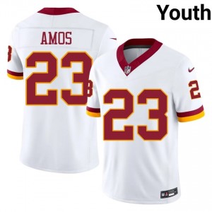 Trey Amos Commanders #23 Youth Iconic Football Stitched Jersey - White Edition 24930975