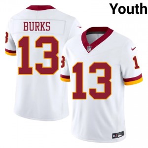 Treylon Burks Commanders #13 Youth Player Football Stitched Jersey - White Edition 44220369