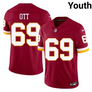 WAS Tyler Ott #69 Youth Limited Football Embroidery Jersey - Burgundy Edition 76660641