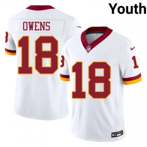 Tyler Owens WAS Commanders #18 Youth Moisture Wicking Football Stitched Jersey - White Edition 10939667