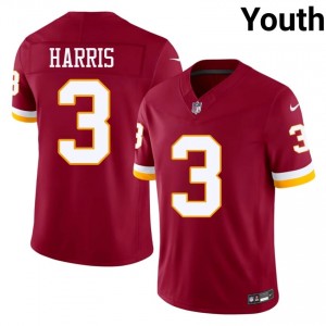 Washington Will Harris #3 Youth Gameday Football Embroidery Jersey - Burgundy Edition 14455476