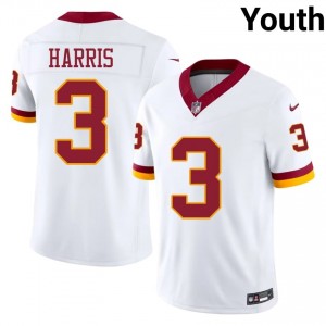 Will Harris WAS #3 Youth Premium Football Stitched Jersey - White Edition 17910748