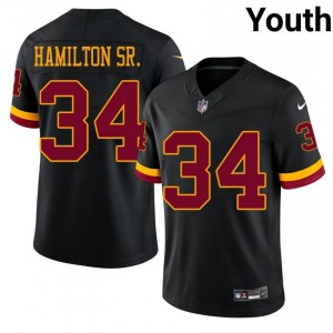 #34 Antonio Hamilton Sr. WAS Youth Classic Football Stitch Jersey - Black Edition 41349284