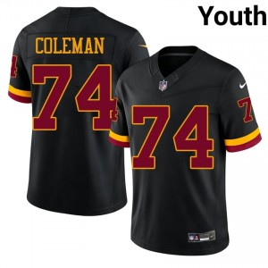 #74 Brandon Coleman Washington Commanders Youth Essential Football Stitch Jersey - Black Edition 31961336