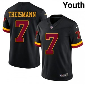 #7 Joe Theismann WAS Commanders Youth Classic Football Stitch Jersey - Black Edition 40789507