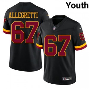 #67 Nick Allegretti Washington Commanders Youth Classic Football Stitch Jersey - Black Edition 90285572
