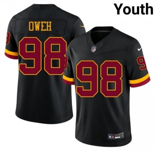 #98 Odafe Oweh WAS Commanders Youth Gameday Football Sewn Jersey - Black Edition 37651029
