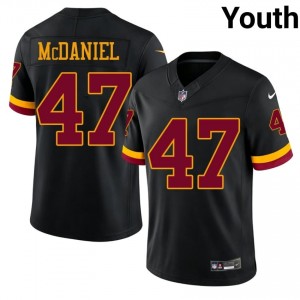 #47 Robert McDaniel Washington Youth Elite Thread Football Sewn Jersey - Black Edition 42398742