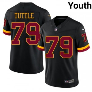 #79 Shy Tuttle Washington Commanders Youth NFL Football Stitch Jersey - Black Edition 24760785